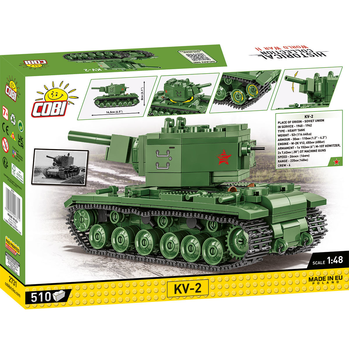 KV-2 Heavy Tank 1:48 Building Set - Image 2 of 6 | TheBrickTube