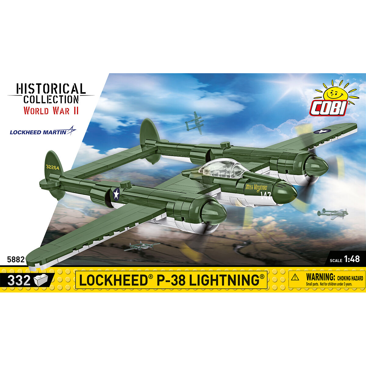 Lockheed P-38 Lightning Fighter Building Set - Image 3 of 6 | TheBrickTube