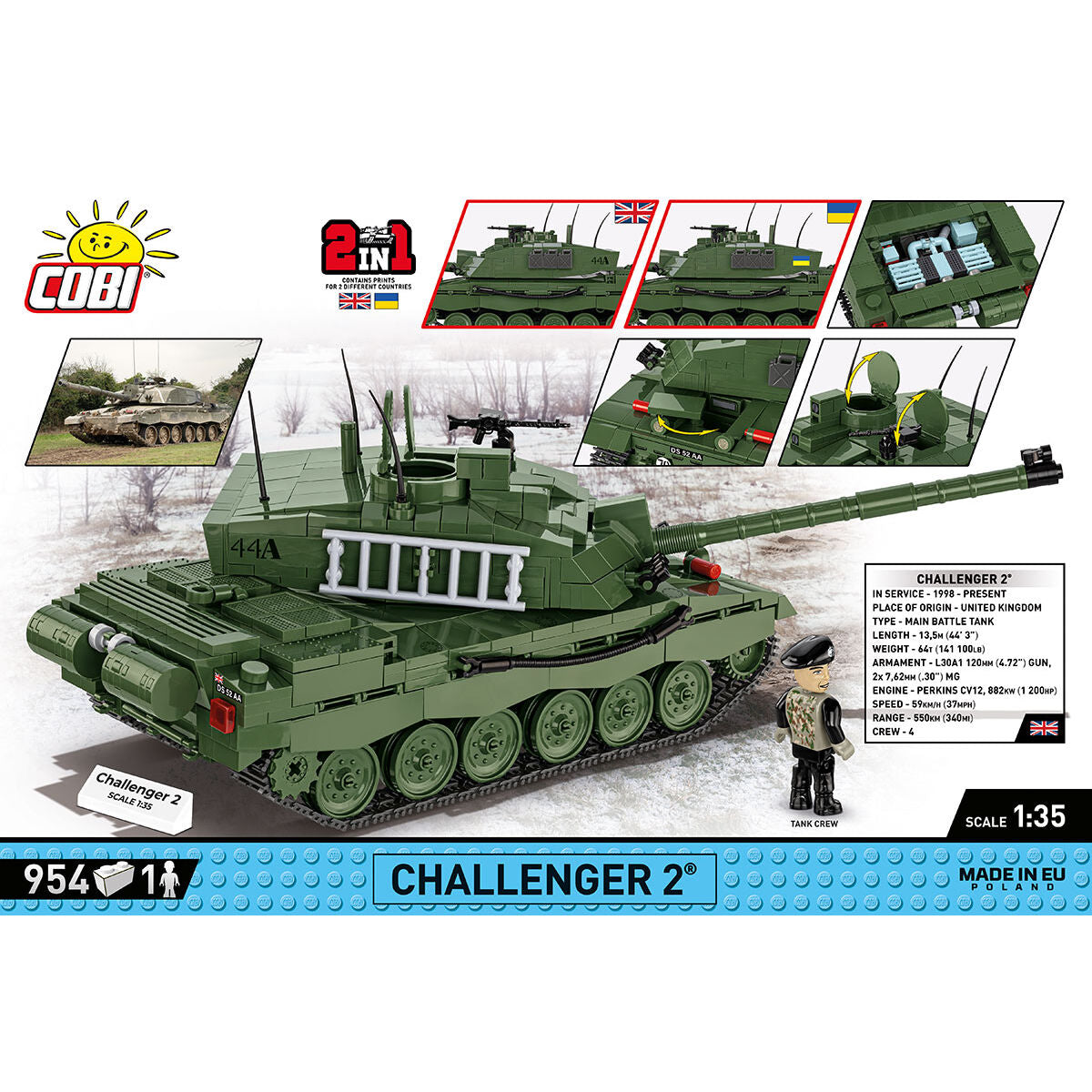 Challenger 2 Tank Building Set - Image 4 of 6 | TheBrickTube