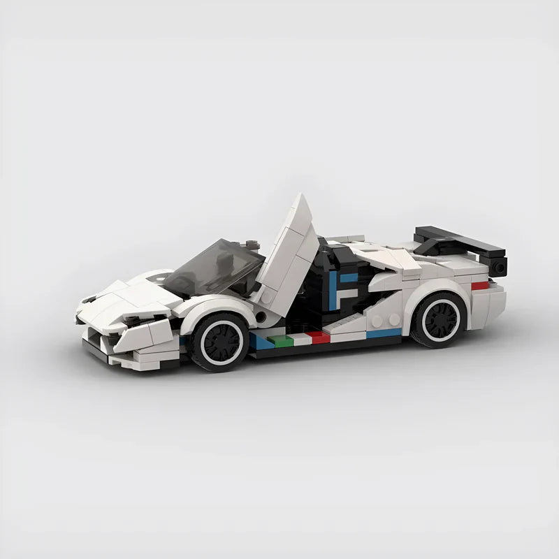 Lamborghini Aventador SVJ brick model - side profile view - TheBrickTube