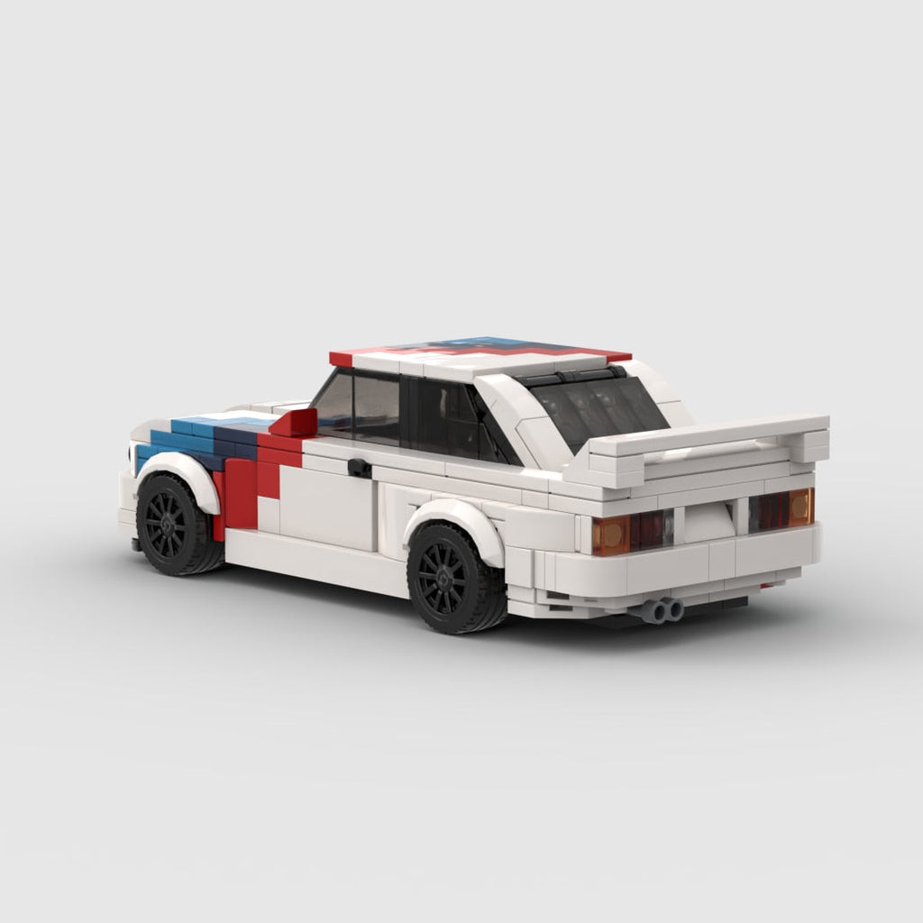 BMW M3 E30 brick model - rear angle view - TheBrickTube