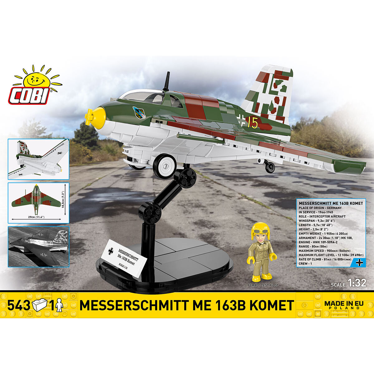 Messerschmitt Me 163B Komet Jet Fighter Building Set - Image 4 of 6 | TheBrickTube
