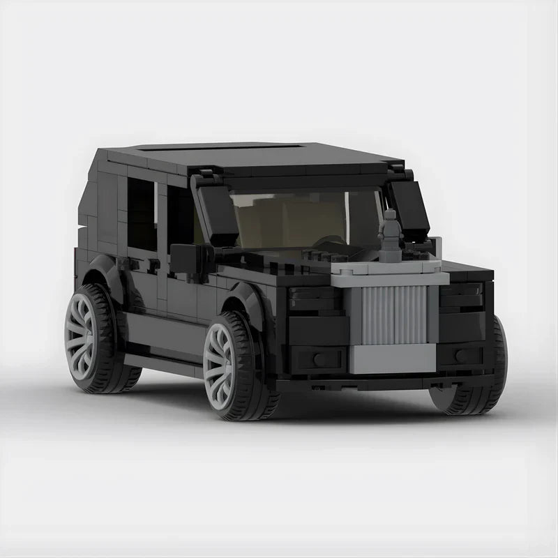 Rolls Royce Cullinan brick model - rear angle view - TheBrickTube