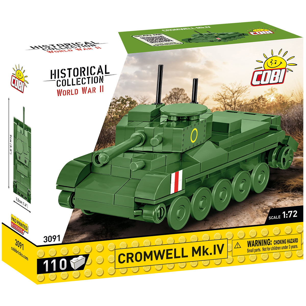 Cromwell Mk. IV Tank 1:72 Scale Building Set - Main Image | TheBrickTube