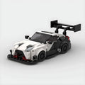 Nissan 370Z Trackcar brick model - front angle view - TheBrickTube
