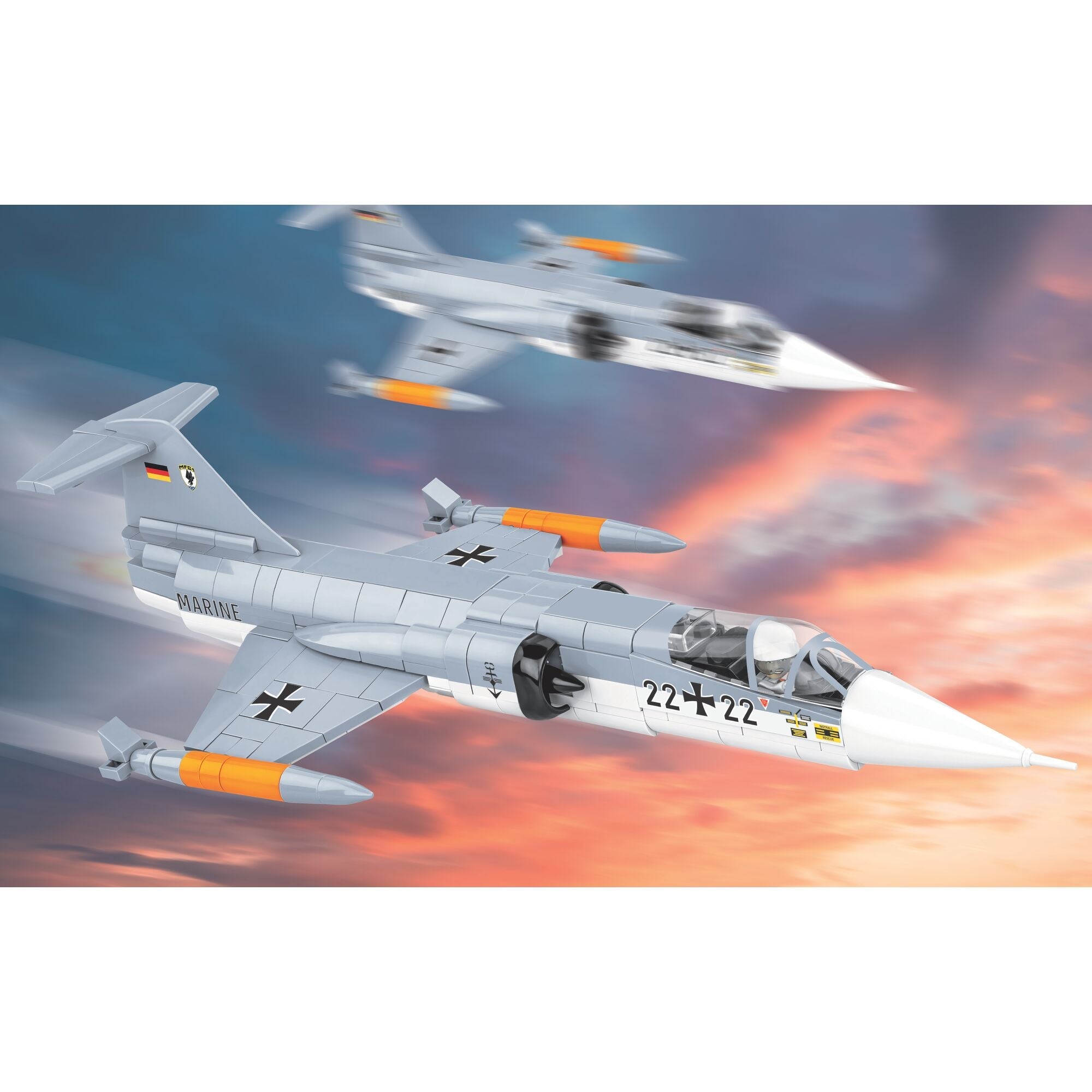 LOCKHEED F-104 Starfighter Jet Fighter Building Set - Image 3 of 6 | TheBrickTube