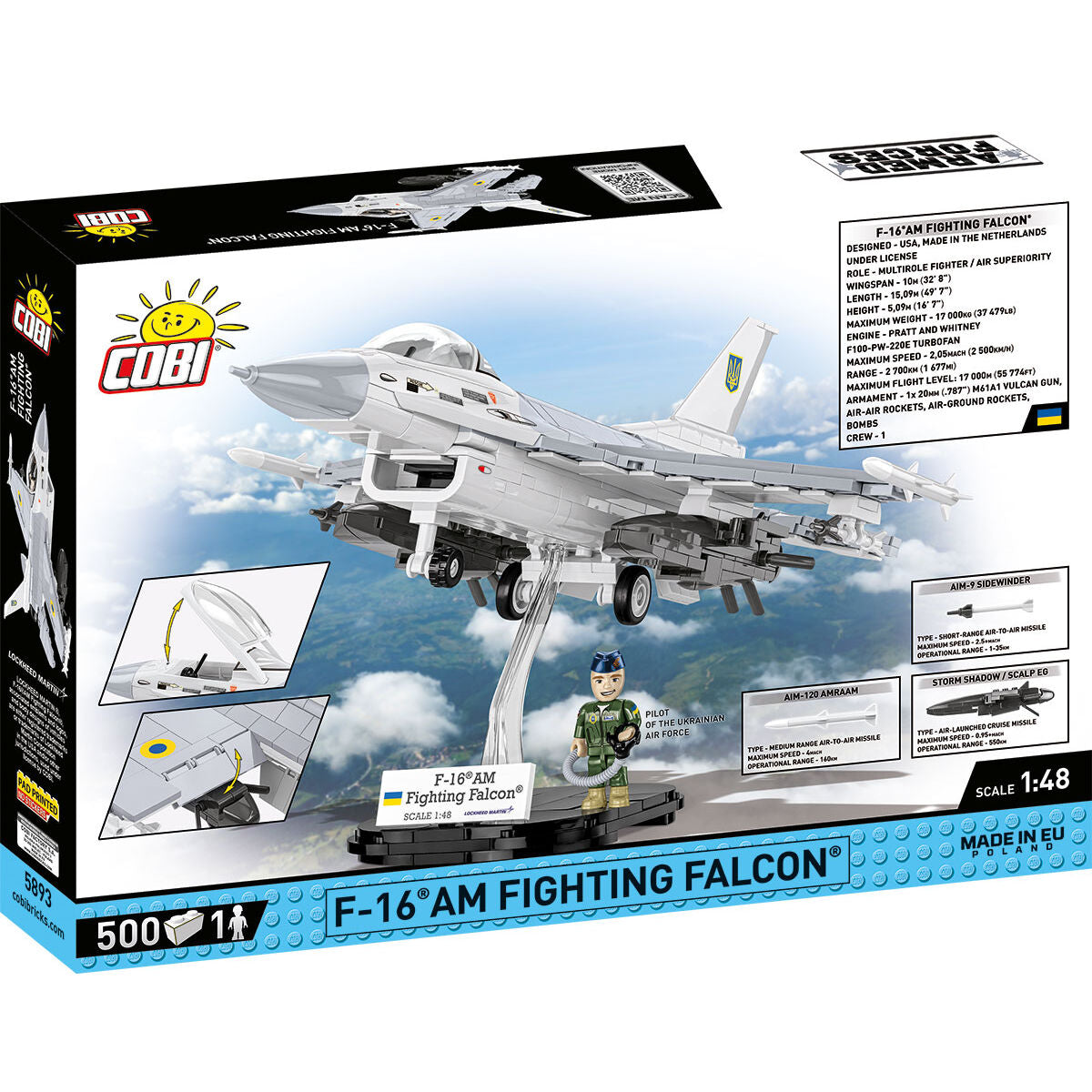 F-16 AM Fighting Falcon Fighter Building Set - Image 2 of 6 | TheBrickTube