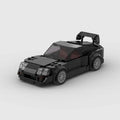 Toyota Supra MK4|Black brick model - front angle view - TheBrickTube