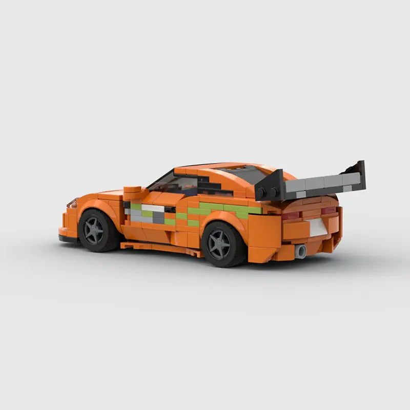 Toyota Supra MK4|Fast and Furious brick model - side profile view - TheBrickTube