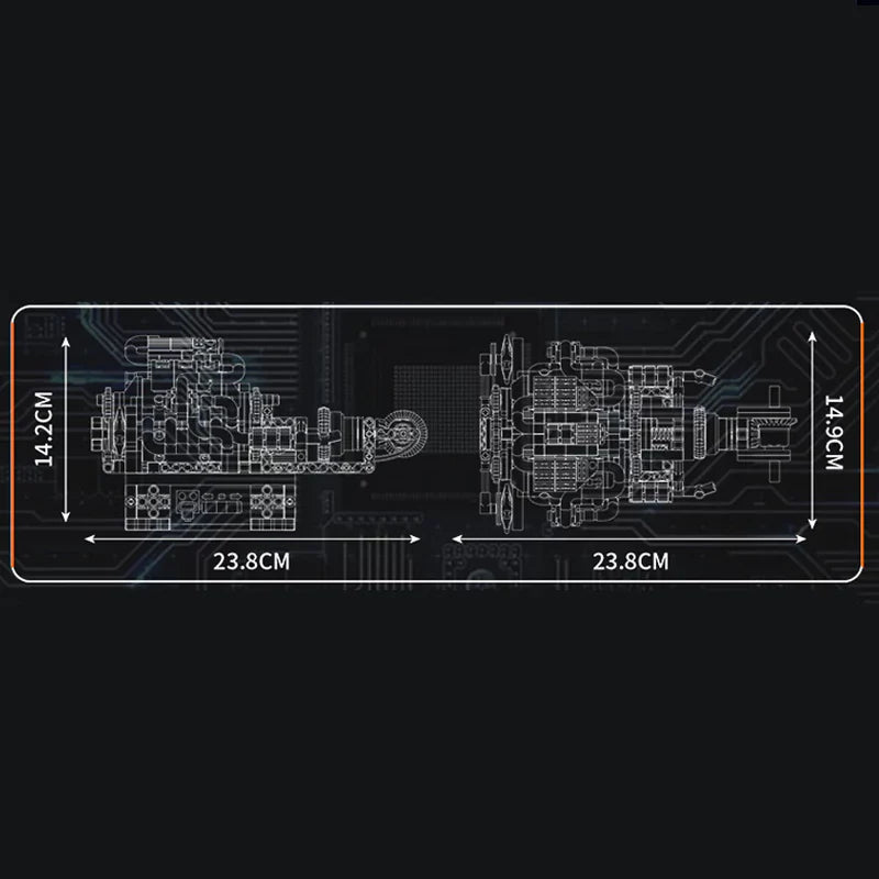 MouldKing 10207 PAG Supercar V12 Engine Technic - Image 5 of 8 | TheBrickTube