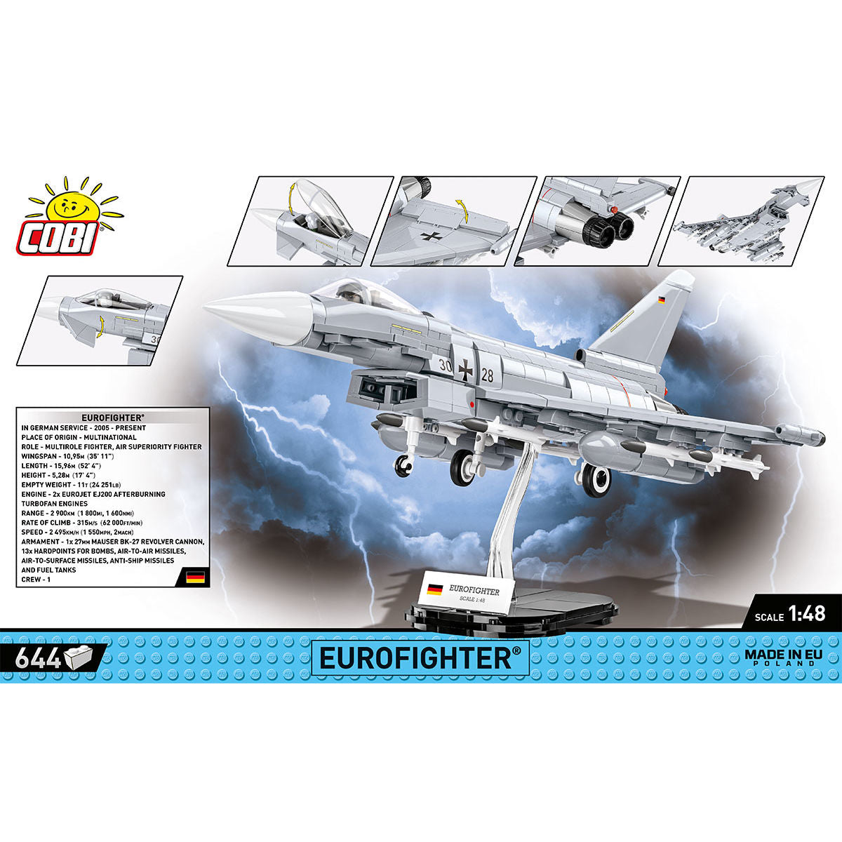 Eurofighter Typhoon Jet Fighter (Germany) Building Set - Image 4 of 6 | TheBrickTube