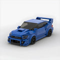 Subaru Impreza WRX STI brick model - front angle view - TheBrickTube