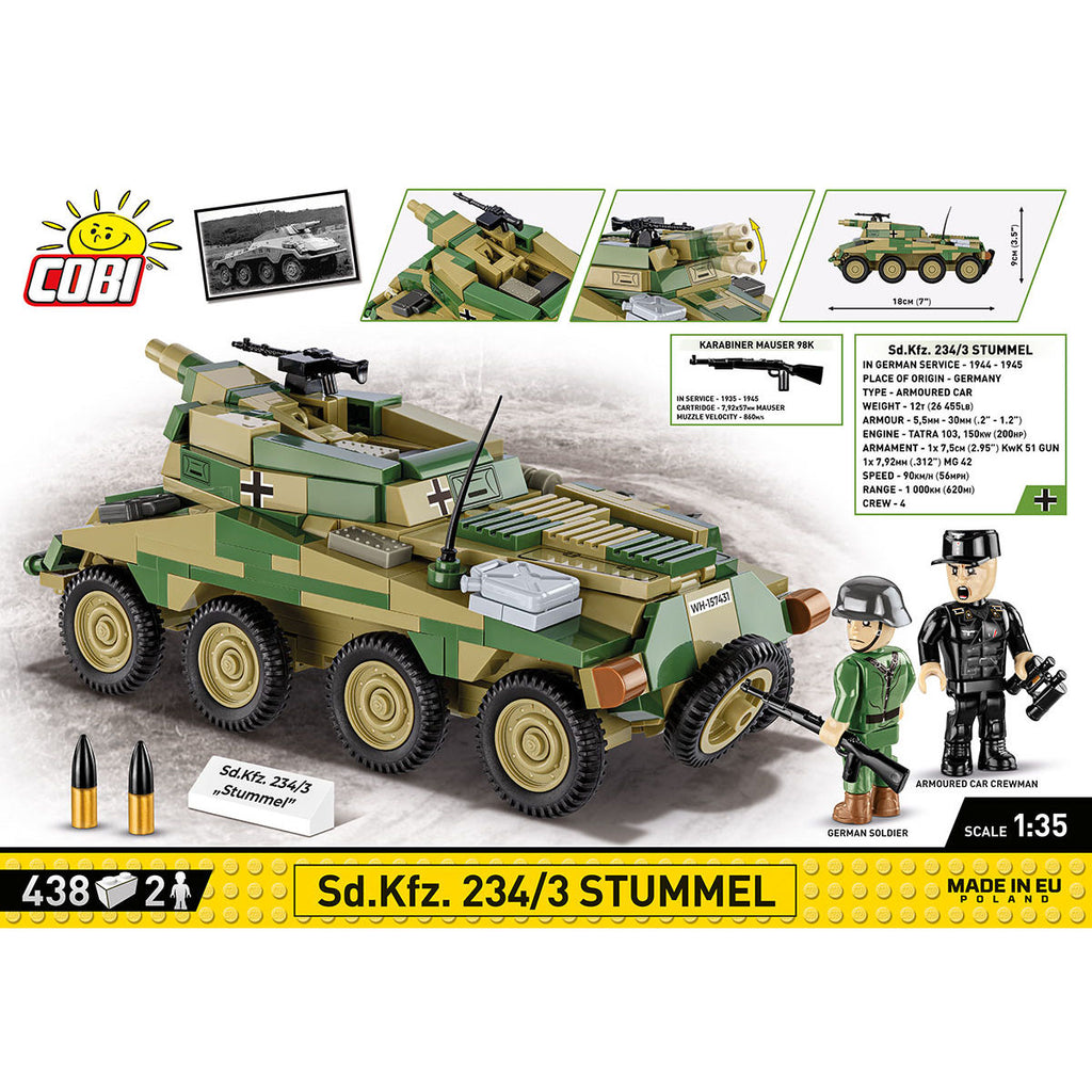 Sd.Kfz. 234/3 Stummel Armored Vehicle Building Set - Image 4 of 6 | TheBrickTube