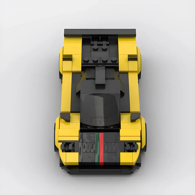 Pagani Zonda brick model - rear angle view - TheBrickTube