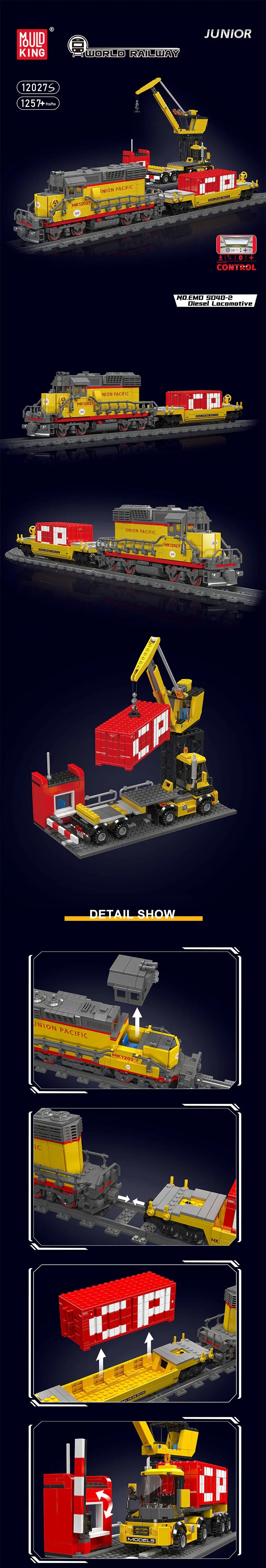 MouldKing 12027S EMD SD40-2 Diesel Locomotive Technic - Image 8 of 9 | TheBrickTube