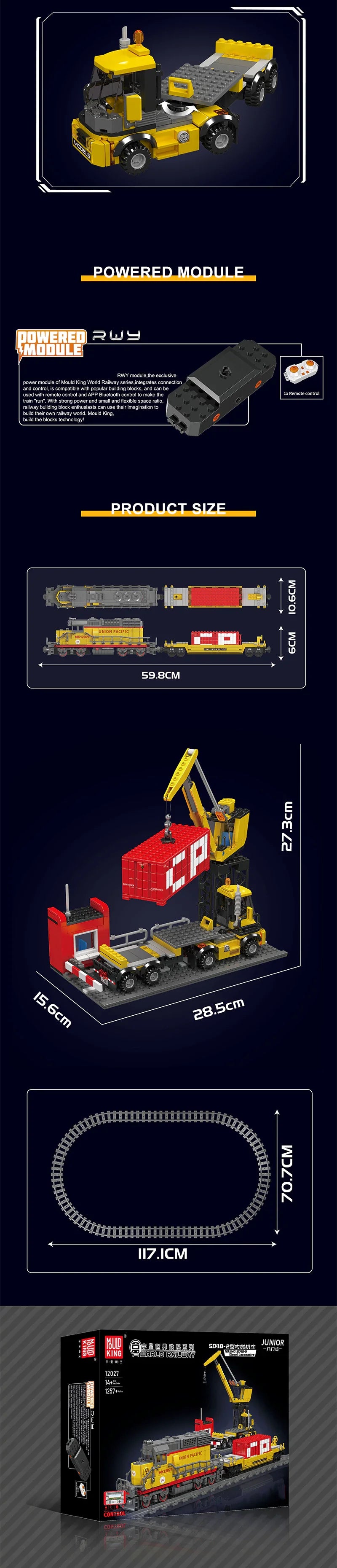 MouldKing 12027S EMD SD40-2 Diesel Locomotive Technic - Image 9 of 9 | TheBrickTube