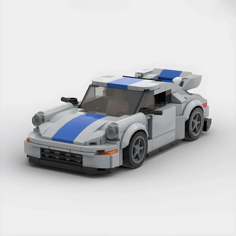 Porsche 911 Gunther Werks brick model - front angle view - TheBrickTube