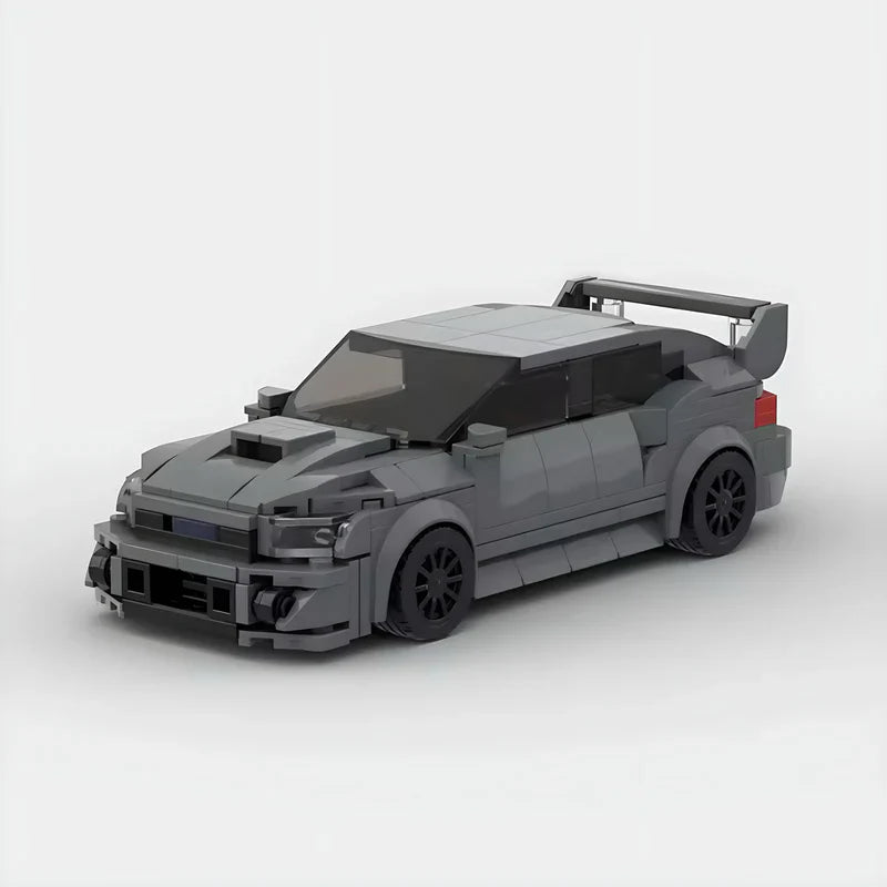 Subaru Impreza WRX STI brick model - front angle view - TheBrickTube