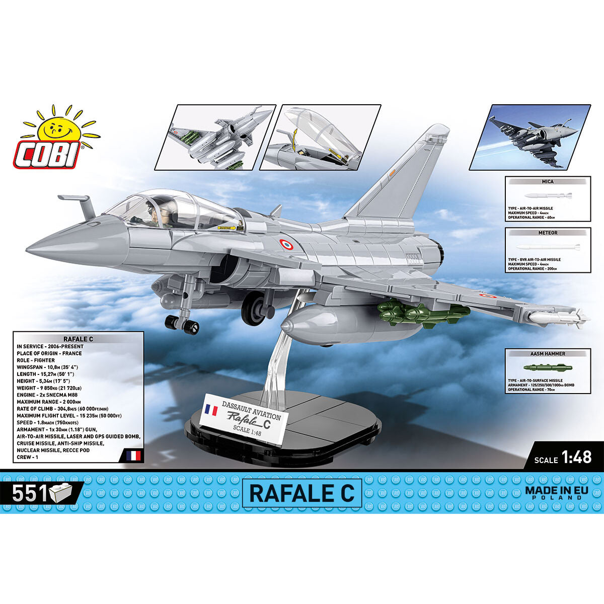Dassault Rafale C Fighter Jet Building Set - Image 4 of 6 | TheBrickTube