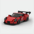 Porsche 911 GT3RS|Red brick model - front angle view - TheBrickTube