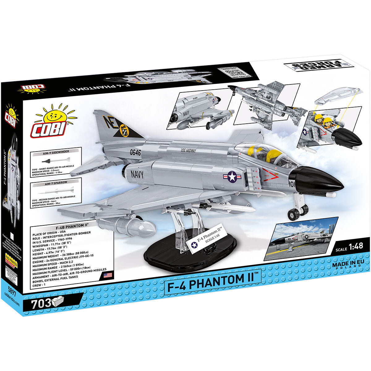 F-4 Phantom II Jet Fighter Building Set - Image 2 of 6 | TheBrickTube