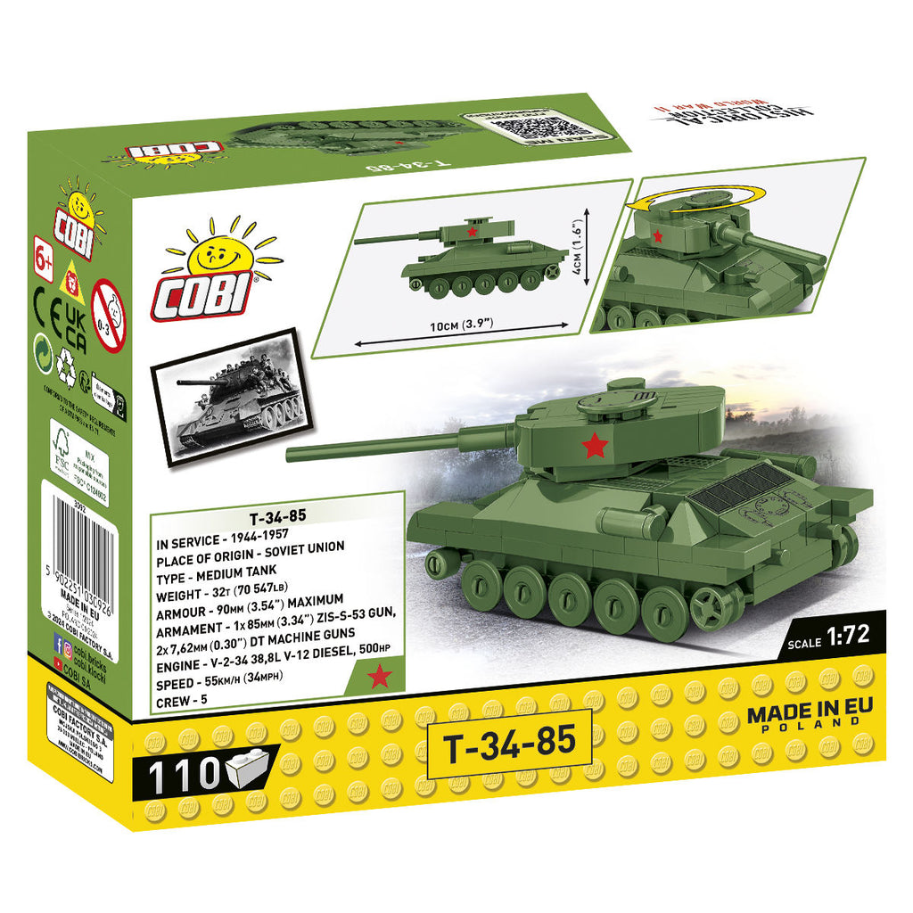 T-34-85 Tank 1:72 Scale Building Set - Image 2 of 6 | TheBrickTube