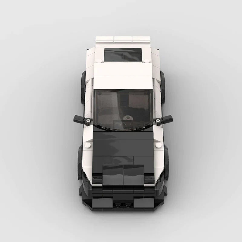 Toyota AE86 brick model - rear angle view - TheBrickTube