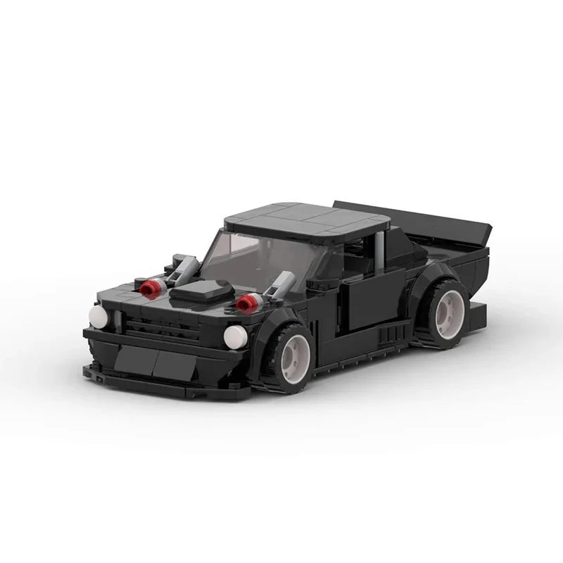 Ford Mustang Hoonicorn brick model - front angle view - TheBrickTube