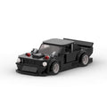 Ford Mustang Hoonicorn brick model - front angle view - TheBrickTube