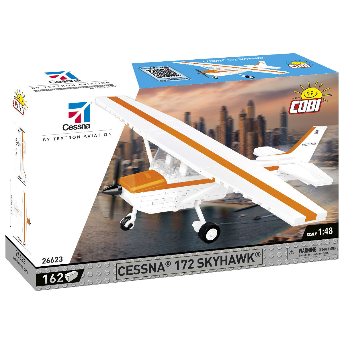 Cessna 172 Skyhawk Aircraft (Orange) Building Set - Main Image | TheBrickTube