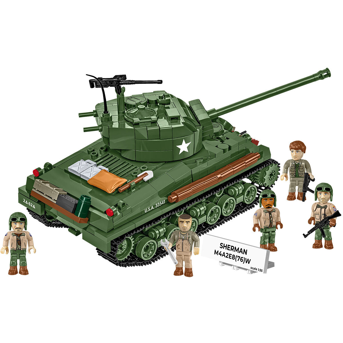 Sherman M4A2E8(76)W Tank Building Set - Image 6 of 6 | TheBrickTube