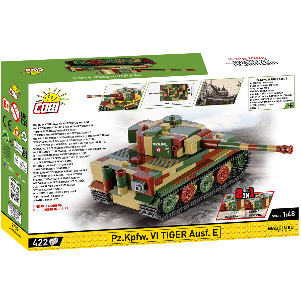 Pz. Kpfw. VI Tiger Ausf. E Tank 1:48 Building Set - Image 2 of 6 | TheBrickTube