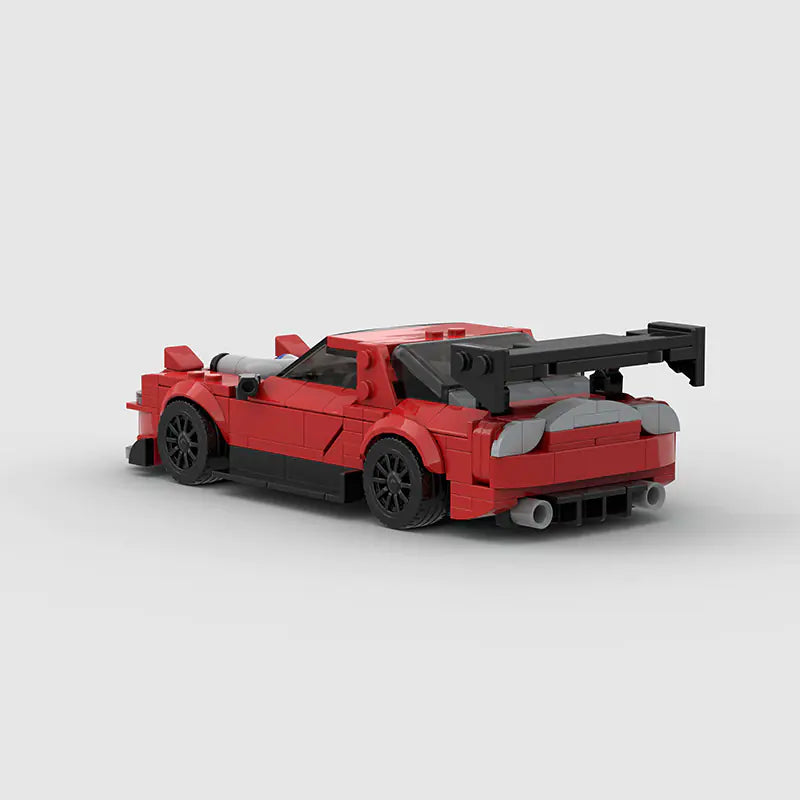 Mazda RX7 FD Modified brick model - side profile view - TheBrickTube