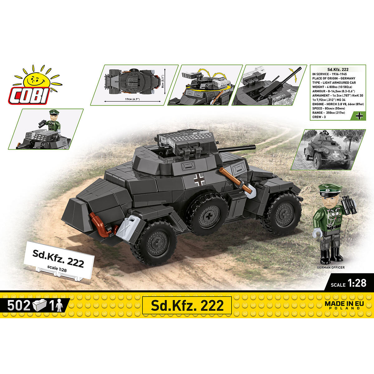 Sd.Kfz. 222 Armored Vehicle Building Set - Image 4 of 6 | TheBrickTube