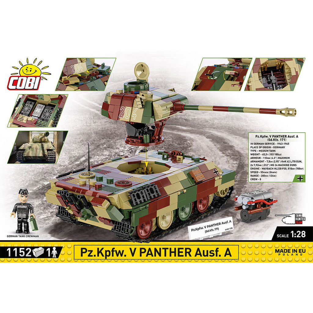 Pz.Kpfw. V PANTHER Ausf. A Tank Building Set - Image 4 of 6 | TheBrickTube