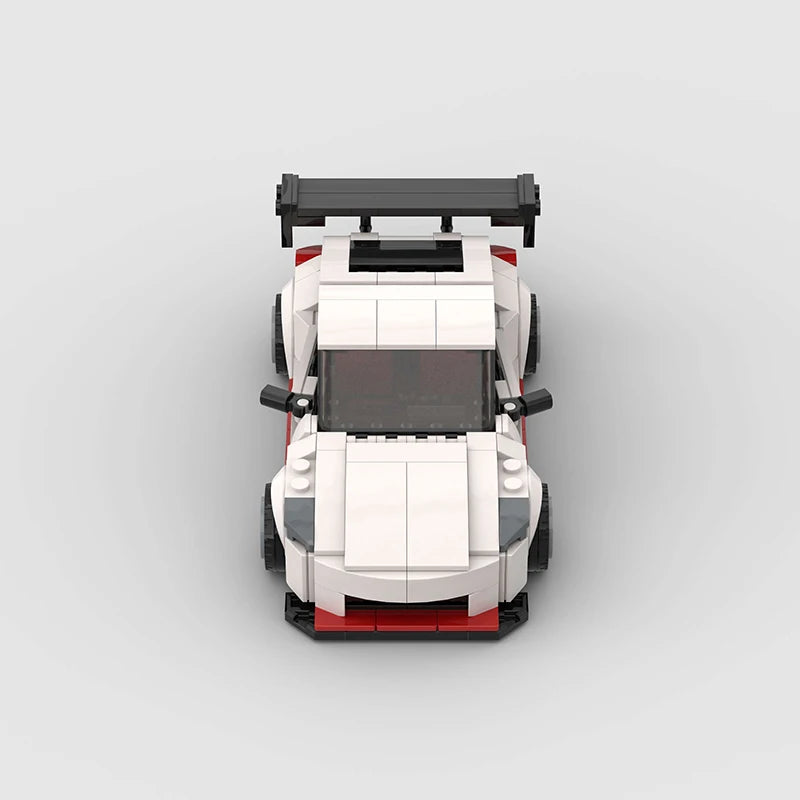 Nissan 350Z Widebody brick model - top-down view - TheBrickTube
