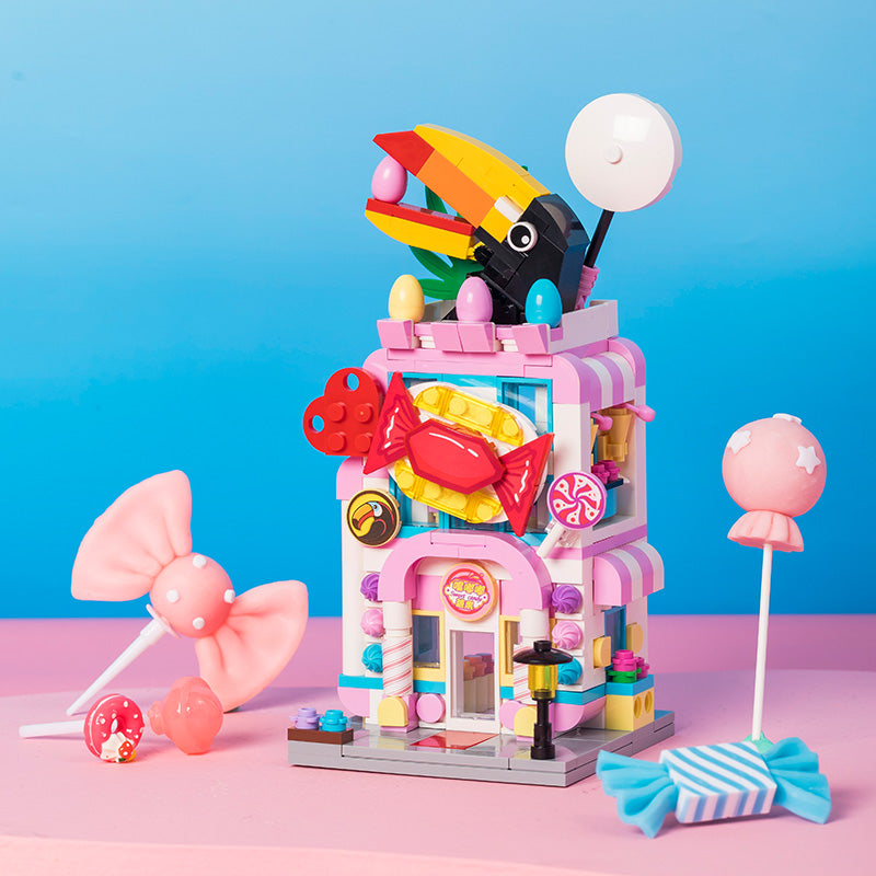 Food Street Series Candy Shop 56004 | Brick Building Set - Image 2 of 4 | TheBrickTube