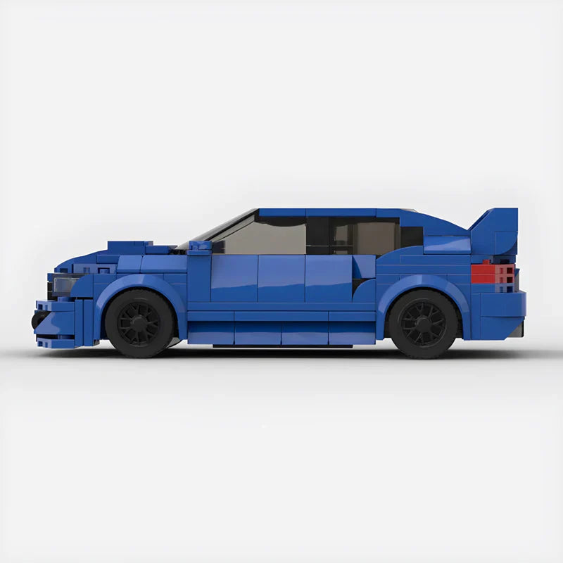 Subaru Impreza WRX STI brick model - rear angle view - TheBrickTube