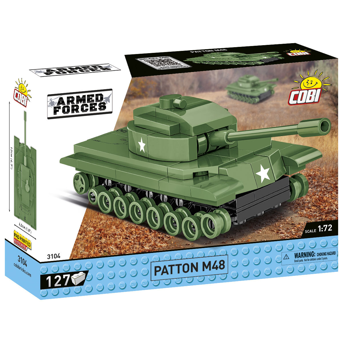 Patton M48 Tank 1:72 Scale Building Set - Main Image | TheBrickTube