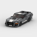 Ford Mustang Shelby GT500 brick model - front angle view - TheBrickTube