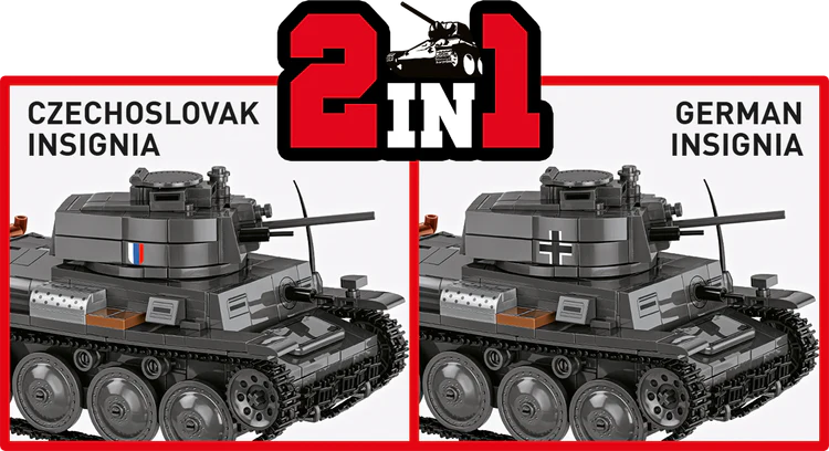 Panzer 38(t) / (ČKD) LT vz. 38 Tank Building Set - Image 6 of 6 | TheBrickTube