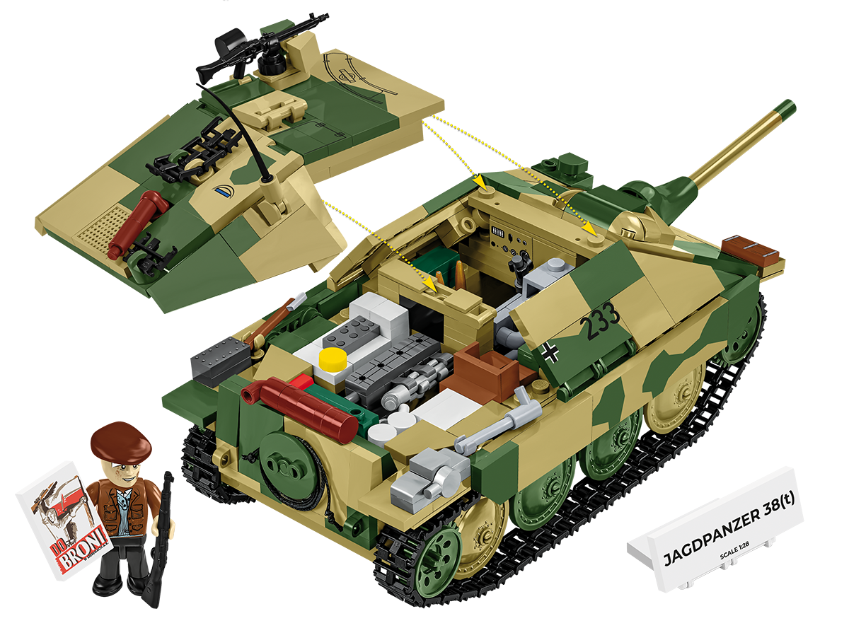 JagdPanzer 38(t) "Chwat" (Brave) Tank Destroyer Building Set - Image 4 of 6 | TheBrickTube