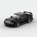 Mercedes-Benz 190E brick model - front angle view - TheBrickTube