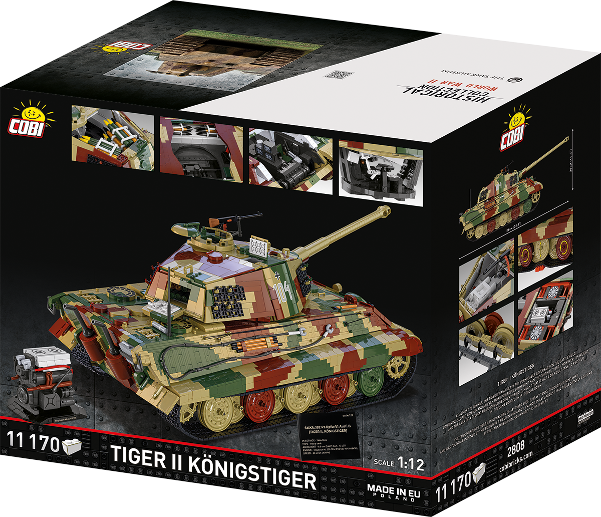 Tiger II Königstiger 1:12 Scale Tank Building Set - Image 2 of 6 | TheBrickTube