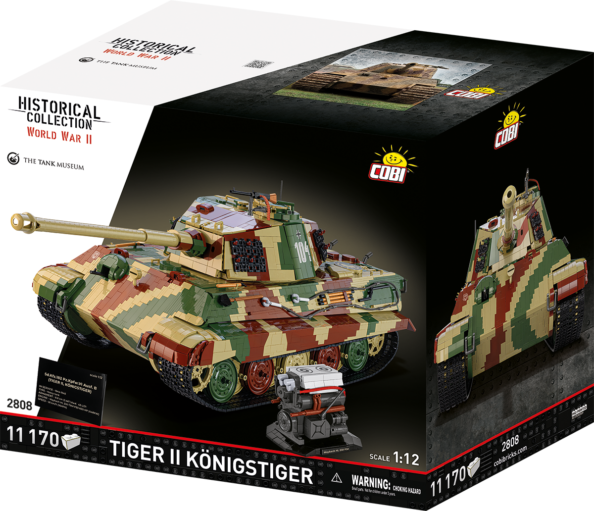 Tiger II Königstiger 1:12 Scale Tank Building Set - Main Image | TheBrickTube