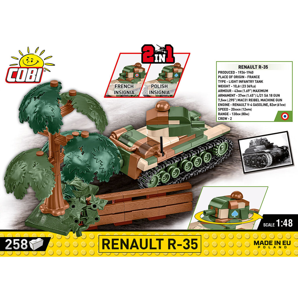 Renault R-35 Tank 1:48 Building Set - Image 4 of 6 | TheBrickTube