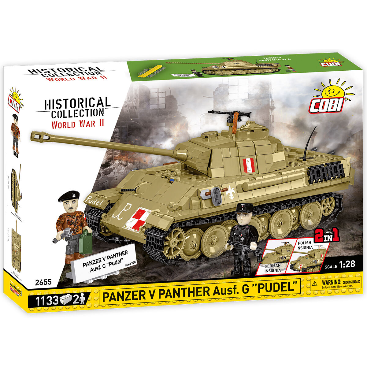 PanzerKampfWagen V PANTHER Ausf. G "PUDEL" Tank Building Set - Main Image | TheBrickTube