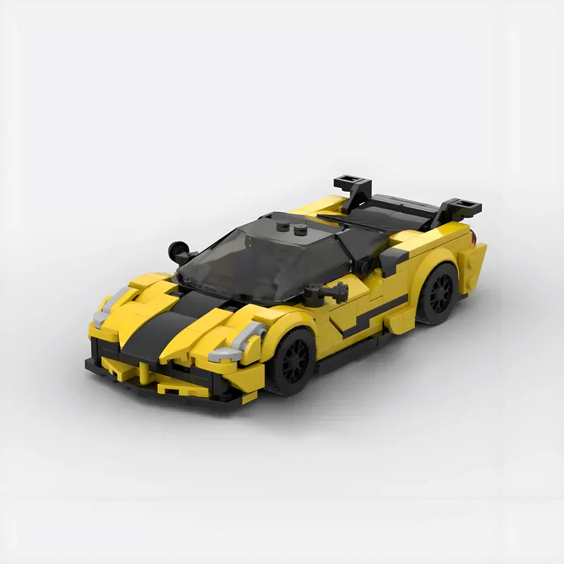 Ferrari 488 Mansory 4XX brick model - front angle view - TheBrickTube