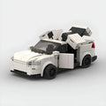 Tesla Model X brick model - front angle view - TheBrickTube