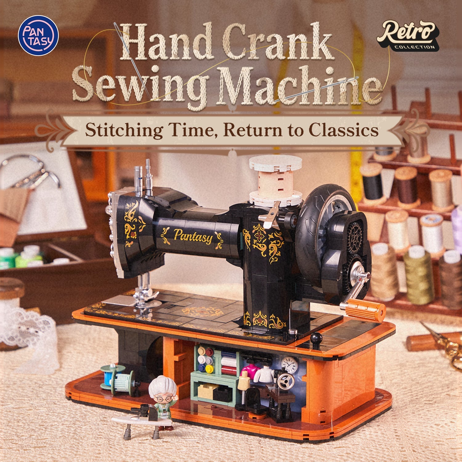 Pantasy Hand Crank Sewing Machine 85028 - Image 2 of 9 | TheBrickTube